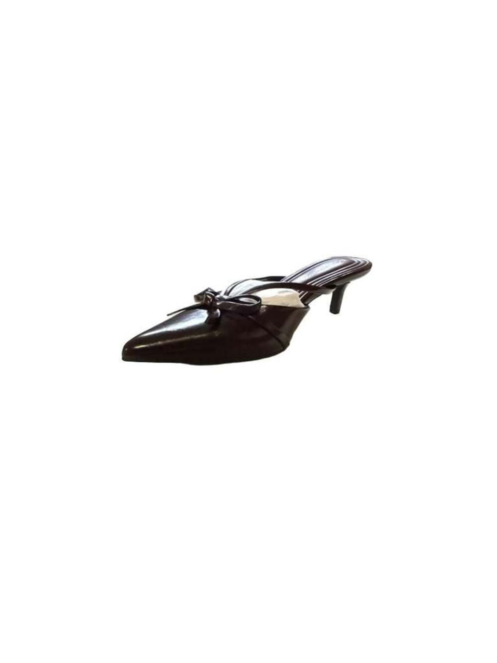 BCBGeneration Deen Size 7M Dark Cherry Bow Kitten Heel Mule Pumps